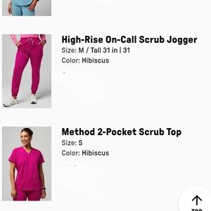 Fabletics Scrub Set High-Rise Scrub Jogger M/tall Top Small